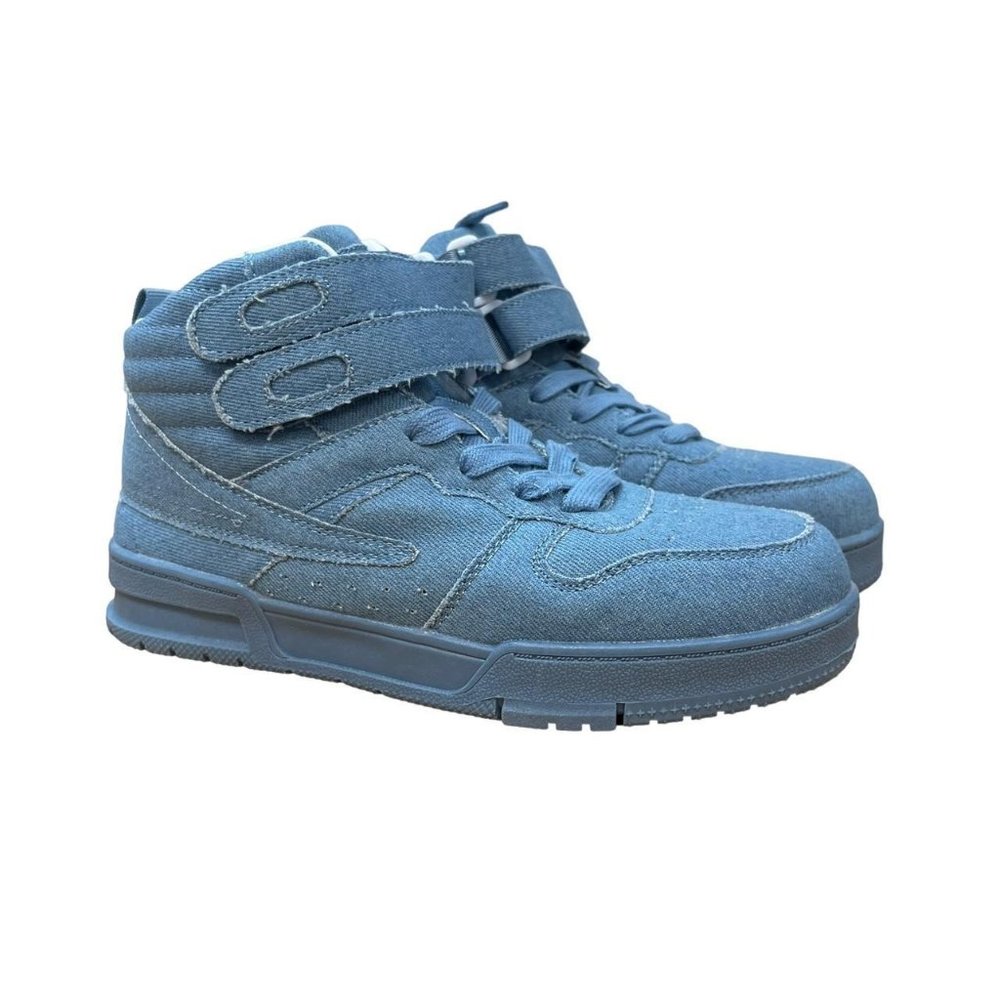 Mata Shoes Classics Blue Denim High Top Platform Sneakers
